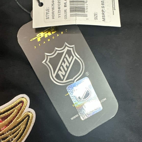 NEW Pro Standard NHL Detroit Red Wings Men's Black Pro Prep XL Crew Neck Shirt - Picture 7 of 14